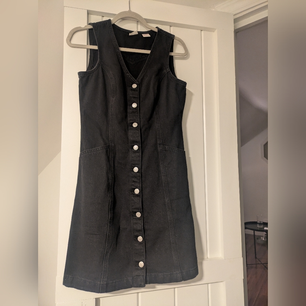 Levi's Black Denim Mini Dress